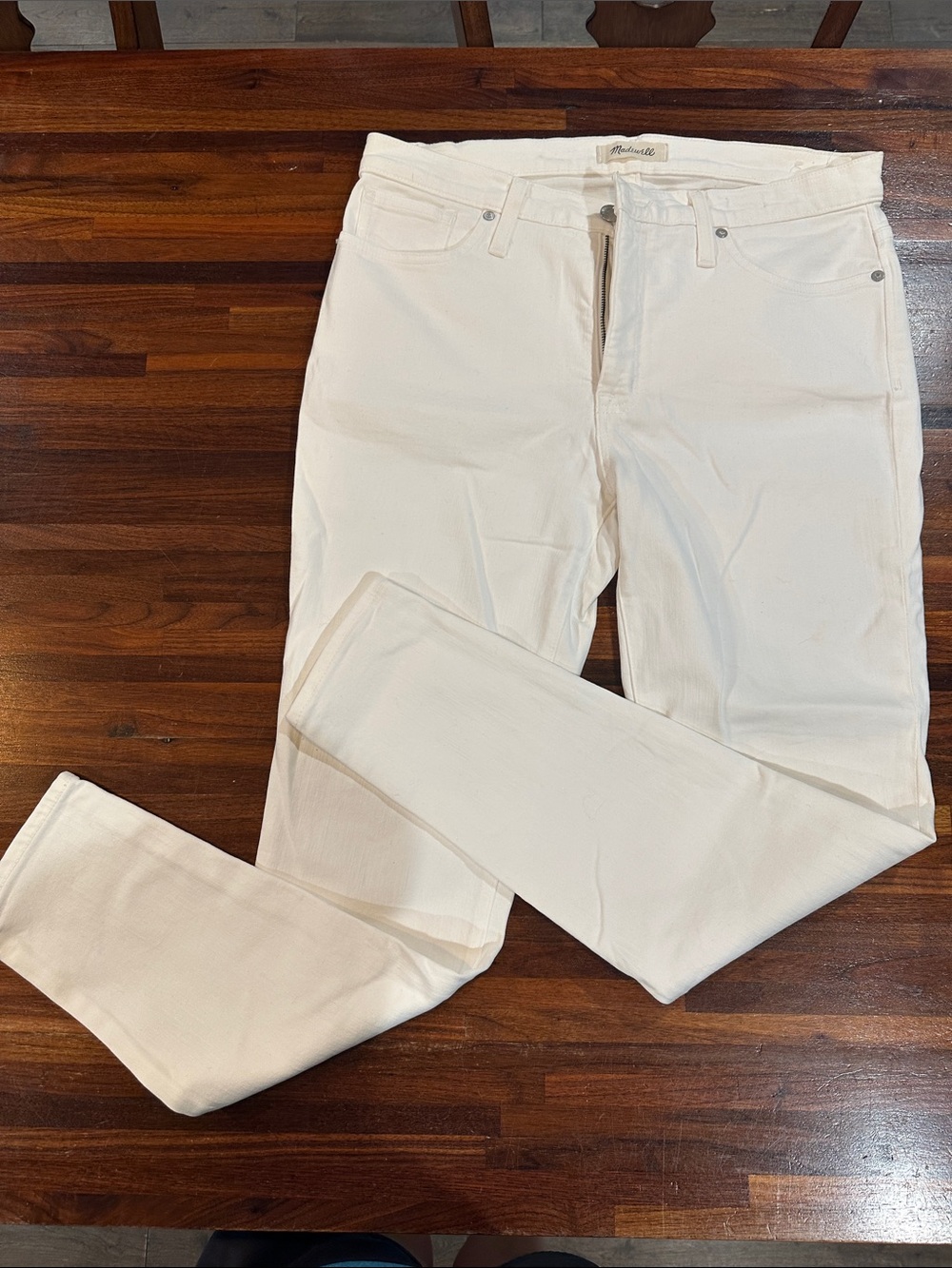 Madewell Off-White Straight Leg Jeans